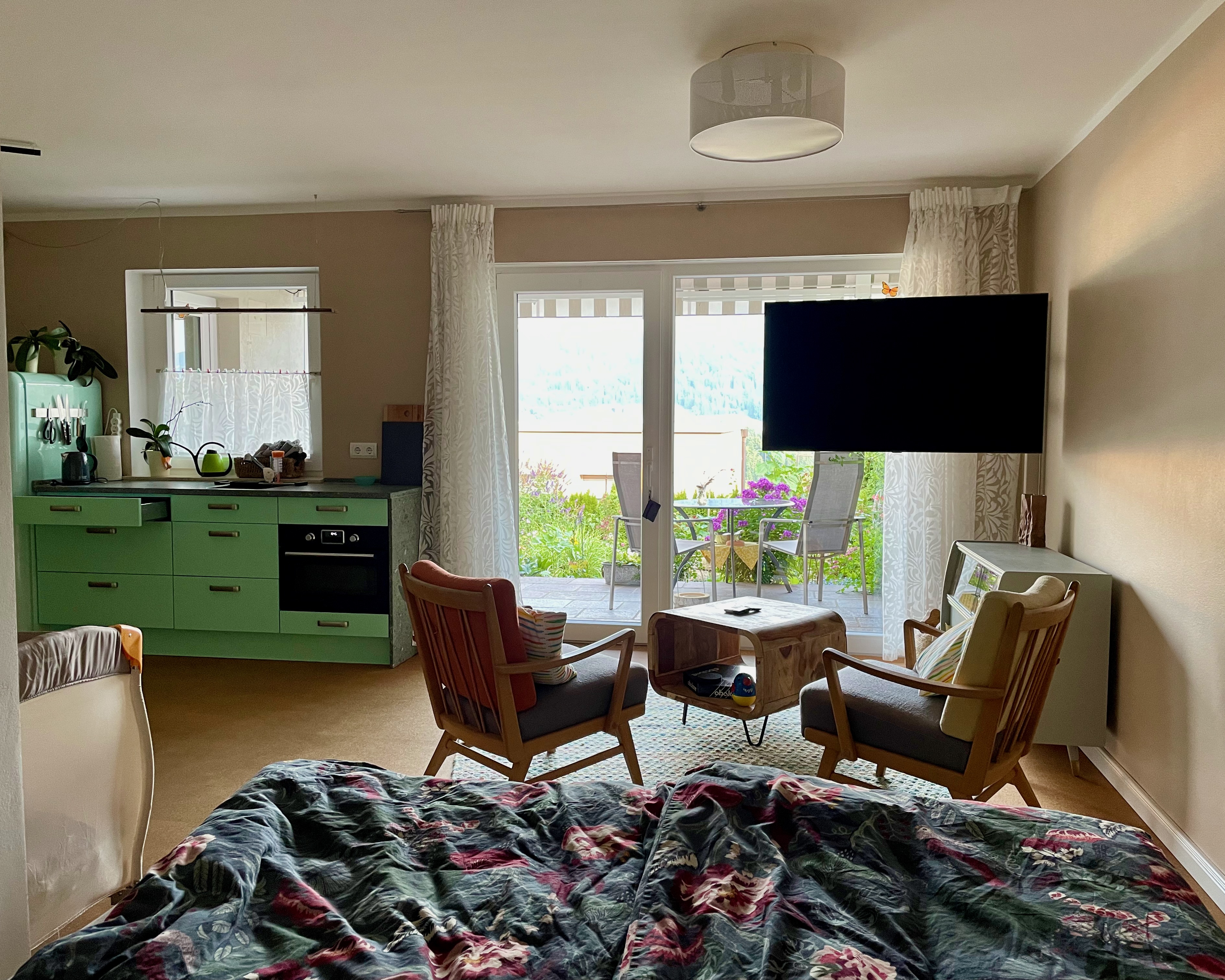 Blick auf den Fernseher